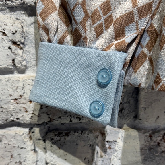 70s Geometric Patterned Women's Top - Picture 4 of 9